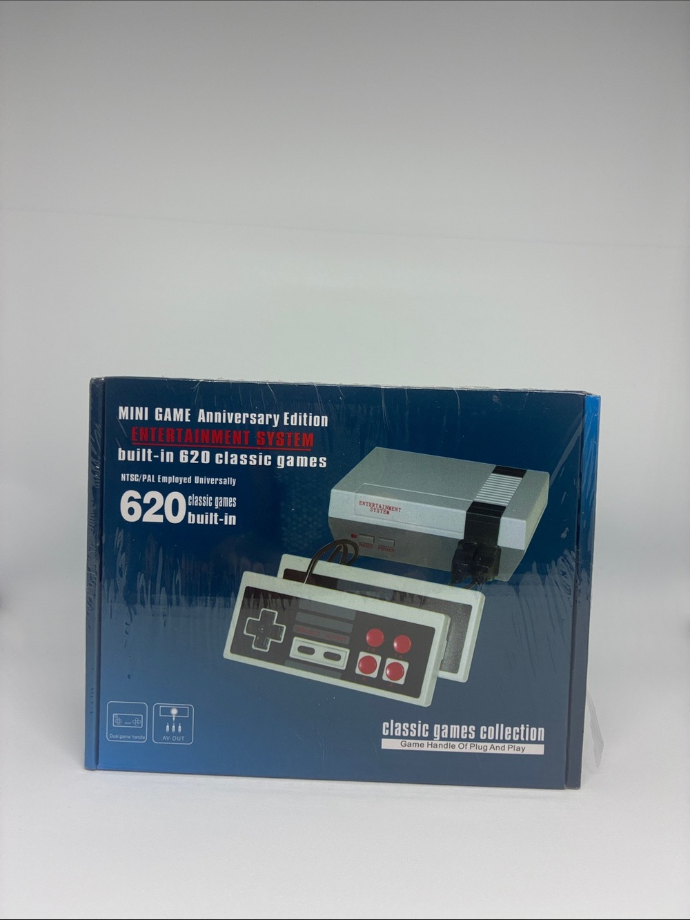 Classic Mini Game Console with 620 Built-In Games - Gray